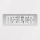 防水フェージンググレーグラデーションアドレス ラベル (デザイン2)