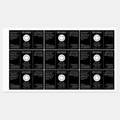 防水ブラック化粧品ドロッパーボトルラベル ラベル (シート)