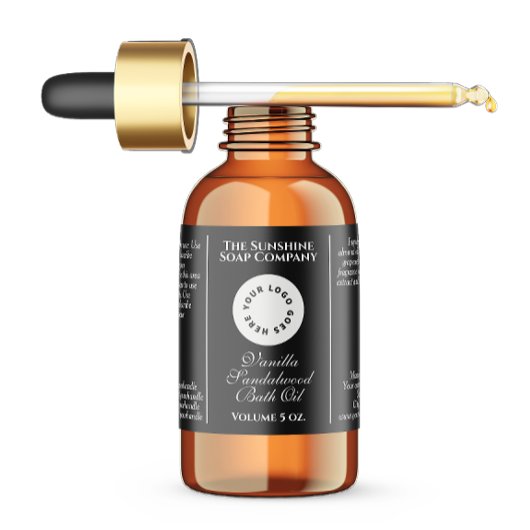 防水ブラック化粧品ドロッパーボトルラベル ラベル