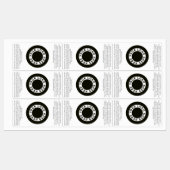 防水ホワイトドロッパーボトルラベル（ロゴ付き） 2 ラベル (シート)