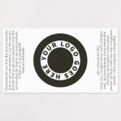 防水ホワイトドロッパーボトルラベル（ロゴ付き） 2 ラベル (デザイン1)