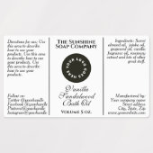 防水ホワイト化粧品ドロッパーボトルラベル ラベル (デザイン1)