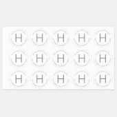 防水ミニマル白モダンとグレー ラベル (シート)