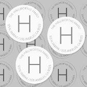 防水ミニマル白モダンとグレー ラベル