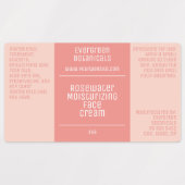 防水ミニマル美しいラベル – ほこりっぽいバラ ラベル (デザイン1)