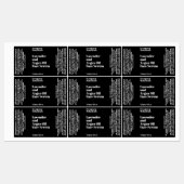 防水モダンブラックドロッパーボトルラベル ラベル (シート)