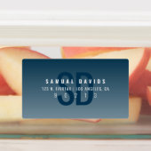 防水モダン青はっきりしたアドグラデーションレス ラベル (貼付)