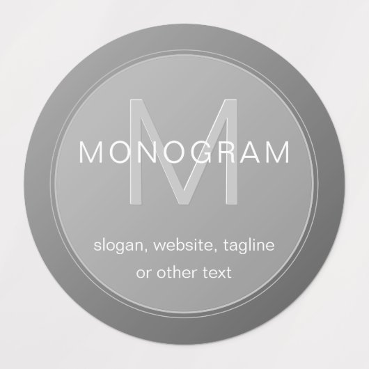 防水モノグラムユニークデザイン&編集可能グレー ラベル (デザイン1)