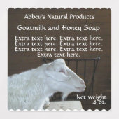 防水ヤギ乳石鹸ラベル ラベル (デザイン1)