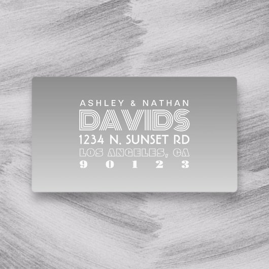 防水ユニーククリエイティブグレーグラデーションアドレス ラベル