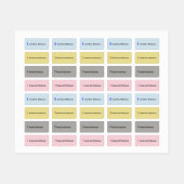 防水ラベル – シーホースと名前X 4 ラベル (シート)