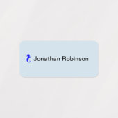 防水ラベル – シーホースと名前X 4 ラベル (デザイン1)