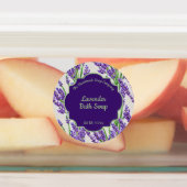 防水ラベンダー花化粧品ラベル ラベル (貼付)