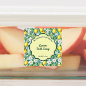 防水レモン石鹸または化粧品の製品ラベル2 ラベル (貼付)