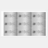 防水ロゴ&メタルモダンフェイク差出人住所 ラベル (シート)