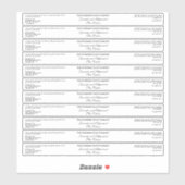 防水ロープロファイル化粧品瓶ラベル – 白 シール (シート)