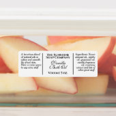 防水ヴィンテージスタイルホワイトブラックボトルラベル ラベル (貼付)