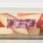 防水ヴィンテージスタイル織ピンク箔化粧料 ラベル (貼付)