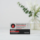 防水会社レッド 名刺 (スタンド正面)