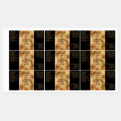 防水化粧石けんラベル – ブラックと金ゴールド ラベル (シート)