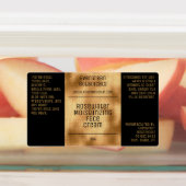 防水化粧石けんラベル – ブラックと金ゴールド ラベル (貼付)