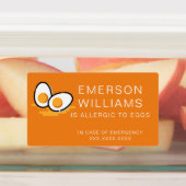 防水卵アレルギー警告子名 ラベル (貼付)