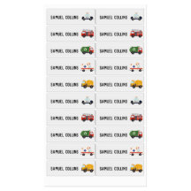 防水名ラベル少年の車両警察の消防車