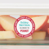 防水型アレルギーカスタマイズ警告児童学校 ラベル (貼付)