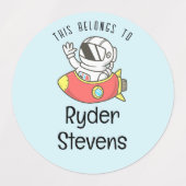 防水宇宙飛行士名ラベル ラベル (デザイン2)