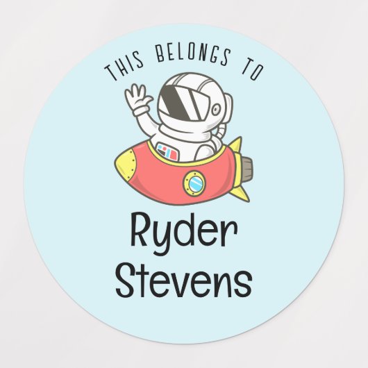 防水宇宙飛行士名ラベル ラベル (デザイン2)