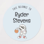 防水宇宙飛行士名ラベル ラベル (デザイン1)