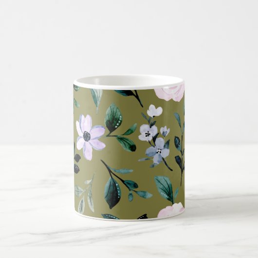 防水性の花：マグカップに自然の贈り物 コーヒーマグカップ (中央)