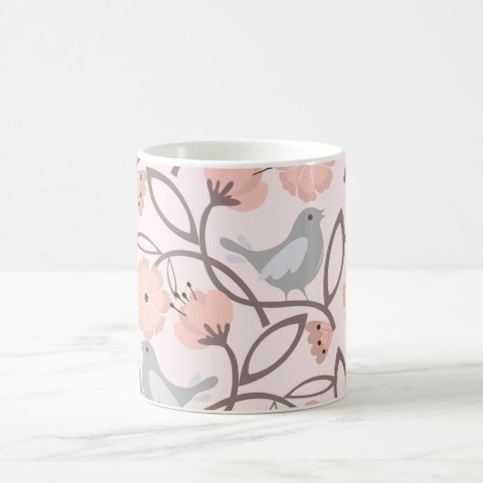 防水性の花:マグカップの自然の美しい コーヒーマグカップ (中央)