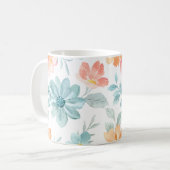 防水性の花：マグカップの自然のTouch コーヒーマグカップ (正面左)