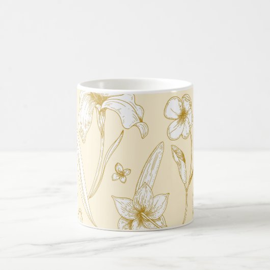 防水性の花 – マグカップを咲かせる技術 コーヒーマグカップ (中央)