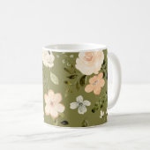 防水性の花:消えることのないマグアート コーヒーマグカップ (正面右)