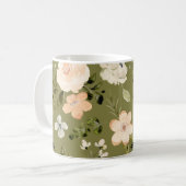 防水性の花:消えることのないマグアート コーヒーマグカップ (正面左)