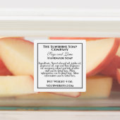 防水性シンプル白・黒石鹸 ラベル (貼付)