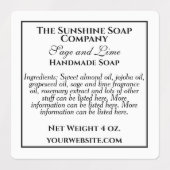 防水性シンプル白・黒石鹸 ラベル (デザイン1)