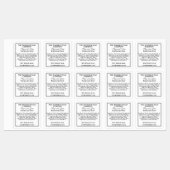 防水性シンプル白・黒石鹸 ラベル (シート)