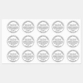 防水性ホワイトwブラック文字石鹸 ラベル (シート)