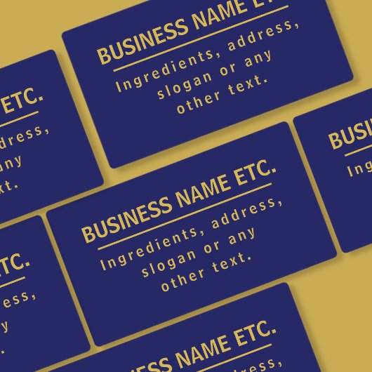 防水数々の目的ネイビーブルー&金ゴールド ラベル