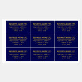 防水数々の目的ネイビーブルー&金ゴールド ラベル (シート)