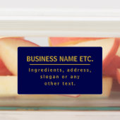 防水数々の目的ネイビーブルー&金ゴールド ラベル (貼付)