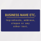 防水数々の目的ネイビーブルー&金ゴールド ラベル (デザイン1)