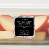 防水素材ラベル – 黒いシルバースクエア ラベル (貼付)