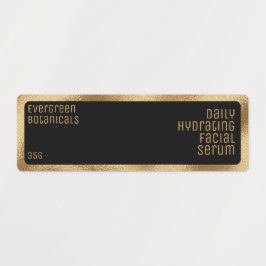 防水美しい製品ラベル – ブラックと金ゴールド ラベル