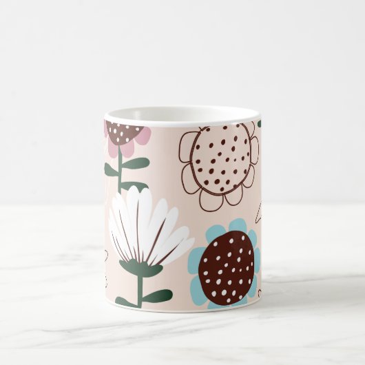 防水花:完璧な咲くマグカップ コーヒーマグカップ (中央)