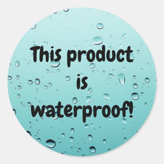 防水製品パッケージのシールラベルのシール ラウンドシール (正面)