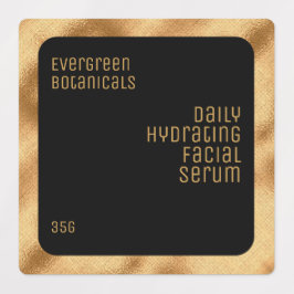 防水製品ラベル – ブラックおよび金ゴールド ラベル